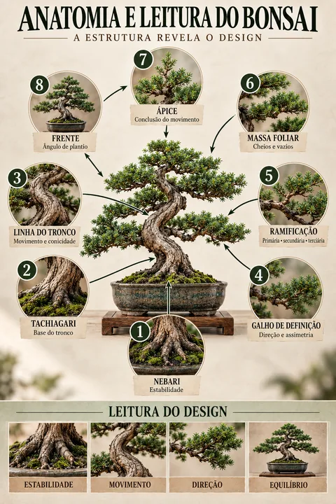 Página Anatomia e leitura do bonsai